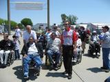 Our group entering the garage area at IMS