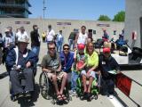 Driver-owner Larry Foyt with young fans