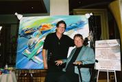 Artist Bill Patterson with Sam